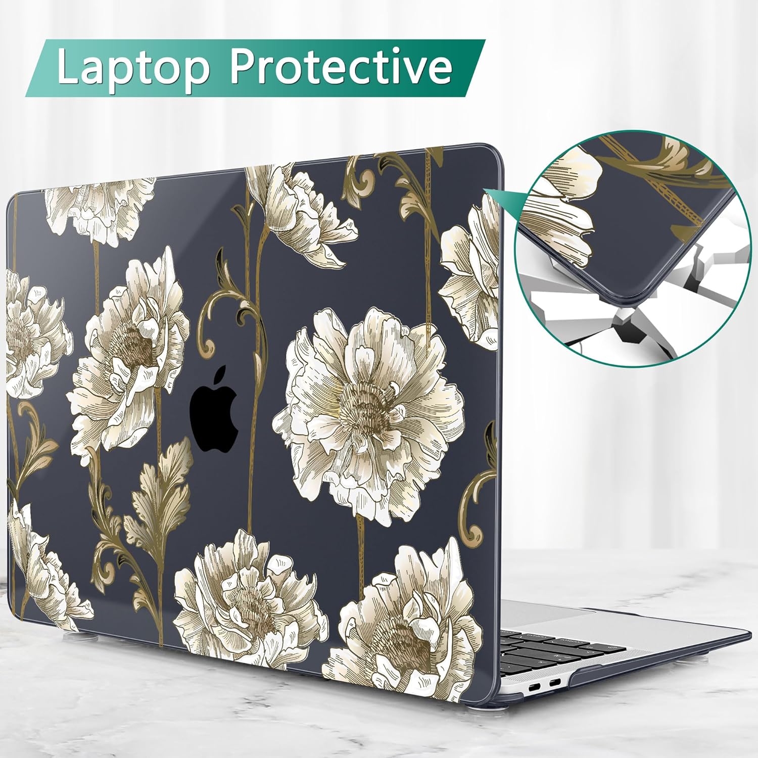 May Chen Compatible con MacBook Air 2022 2021 2020 de 13 pulgadas M1 A2337 A2179 A1932, carcasa rígida de plástico con protector de pantalla y