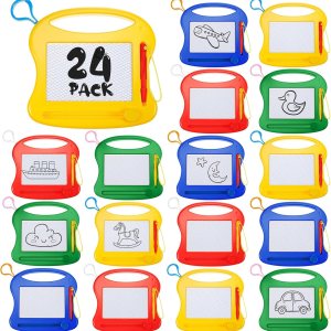 Mini tablero magnético de dibujo de 24 piezas para niños, juego de tablero de garabatos pequeño borrable, portátil, tamaño de viaje, almohadilla de Mini tablero magnético de dibujo de 24 piezas para niños, juego de tablero de garabatos pequeño borrable, portátil, tamaño de viaje, almohadilla de