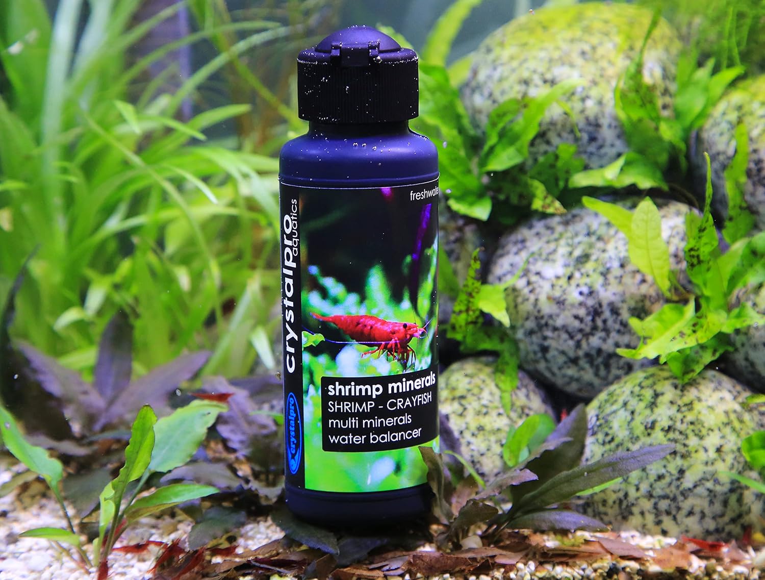 Minerales de camarón 16.9 onzas – Minerales esenciales para tanques de camarones e invertebrados Sal de acuario para tanque de agua dulce (16.9 fl