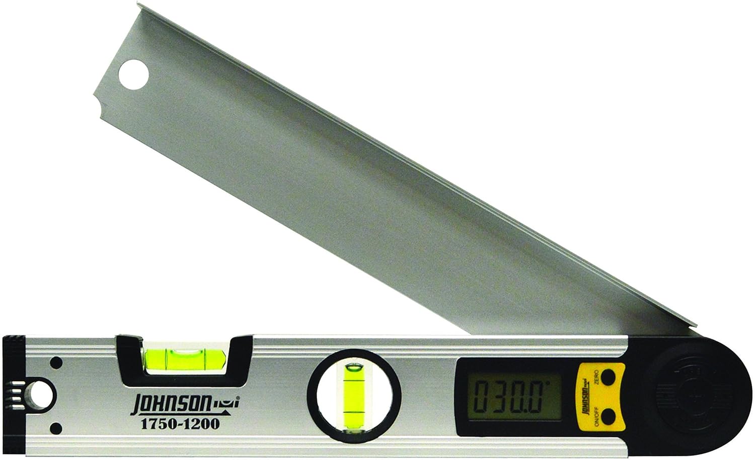 Johnson Level & Tool 1750-1200 – Localizador digital de ángulo, 12 pulgadas, plateado, 1 localizador