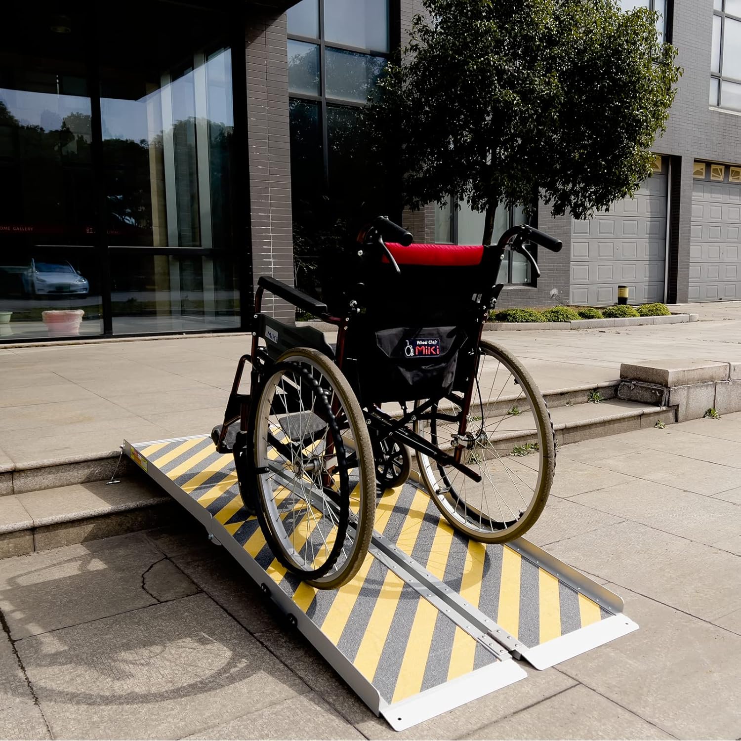 Rampa antideslizante para silla de ruedas de 5 pies, rampas para discapacitados para la entrada del hogar, rampas portátiles para escalones con