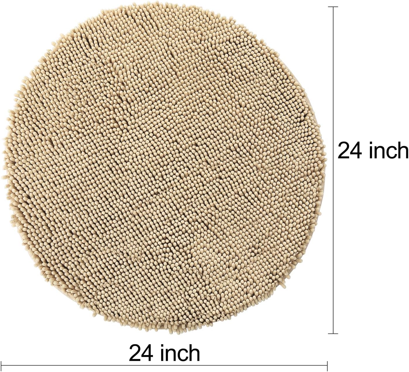 smiry – Lujosa alfombra de baño de felpilla, extra suave y absorbente, lavable a máquina, antideslizante para bañera, ducha y cuarto de baño (24 x