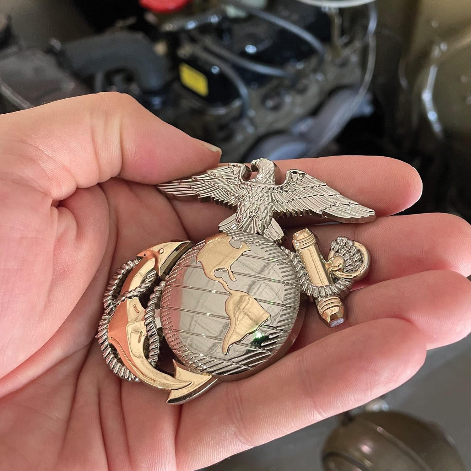 Emblema de coche EGA de doble tono 3D USMC