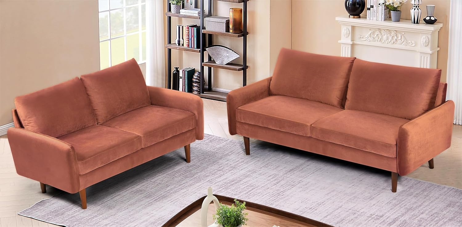 Container Furniture Direct Kent – Juego de sofá de 2 piezas para salas de estar modernas y espacios compactos, muebles de estudio con diseño