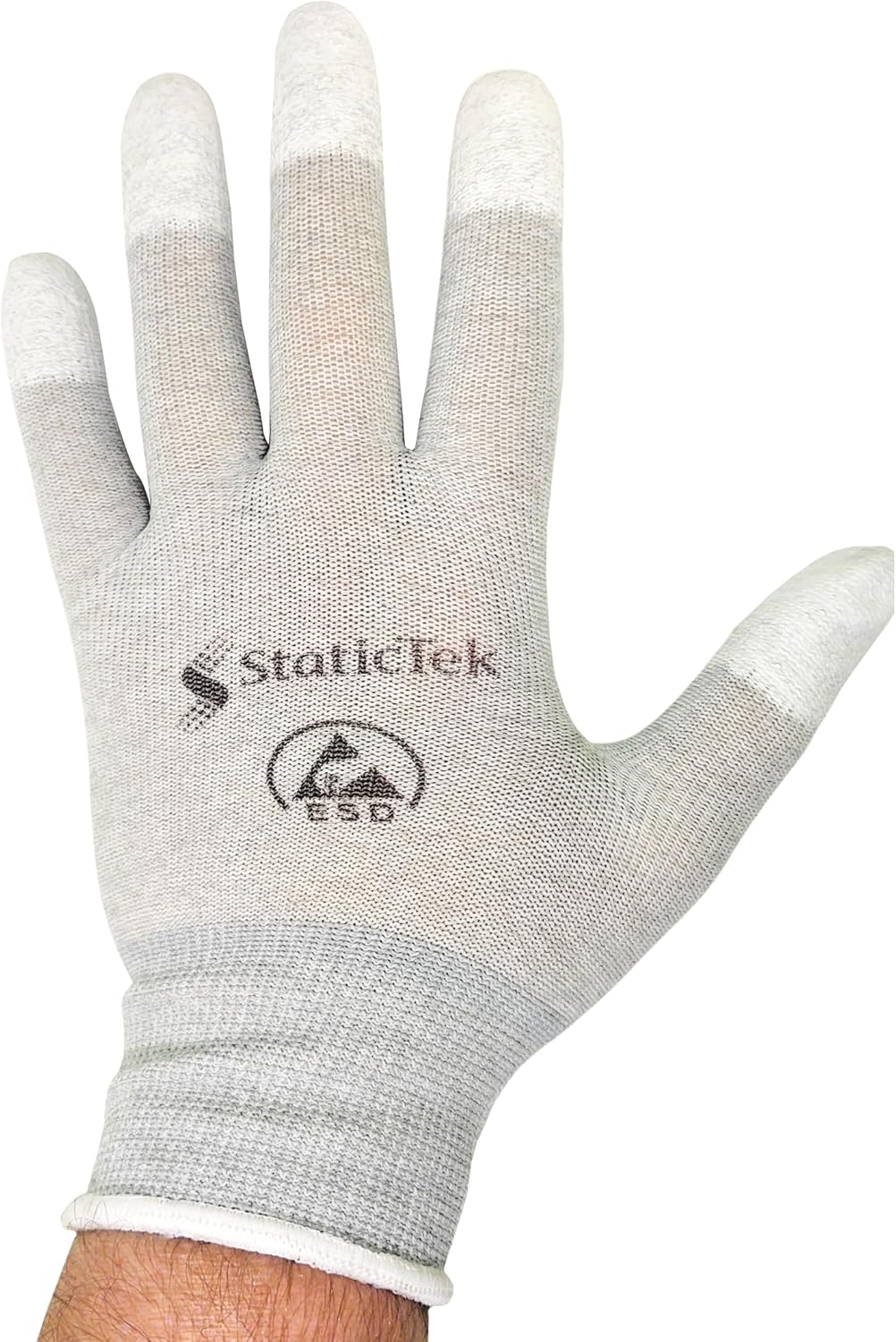 ESD Anti-Static Gloves – 12 Pairs Conductive Carbon Fabric Palm Coating Gloves for Safe Handling Work Gloves