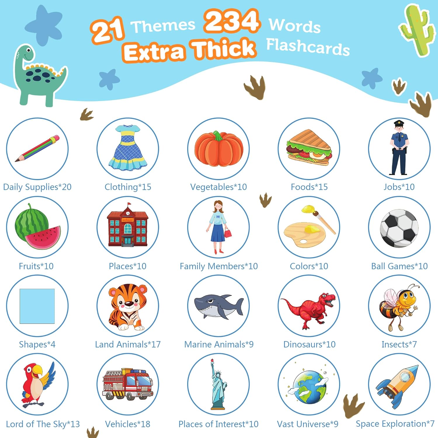 Juguetes para niños pequeños de 2, 3, 4, 5 años, tarjetas flash de discurso de bolsillo Richgv Juguetes de dinosaurio, regalos de cumpleaños para