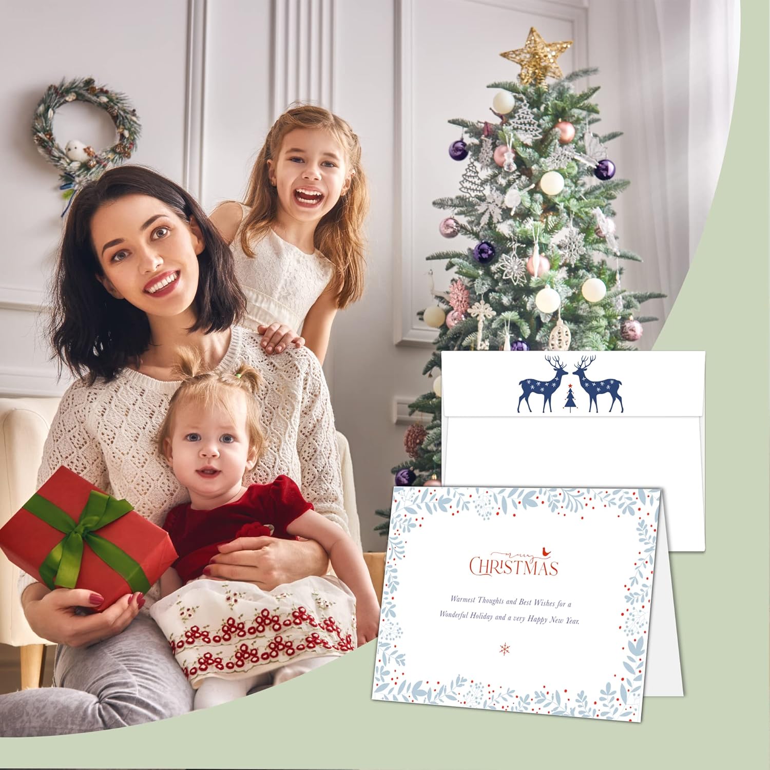 Tarjetas blancas en blanco con sobres, cartulina plegada de 4 x 6 y sobres A6 autosellados, paquete de 100 para invitaciones, bodas, tarjetas de