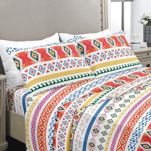 YIYEA Sábanas para cama individual  Boho  Juego de sábanas de lujo de microfibra de doble cepillado  Sábanas individuales ligeras y transpirables YIYEA Sábanas para cama individual  Boho  Juego de sábanas de lujo de microfibra de doble cepillado  Sábanas individuales ligeras y transpirables