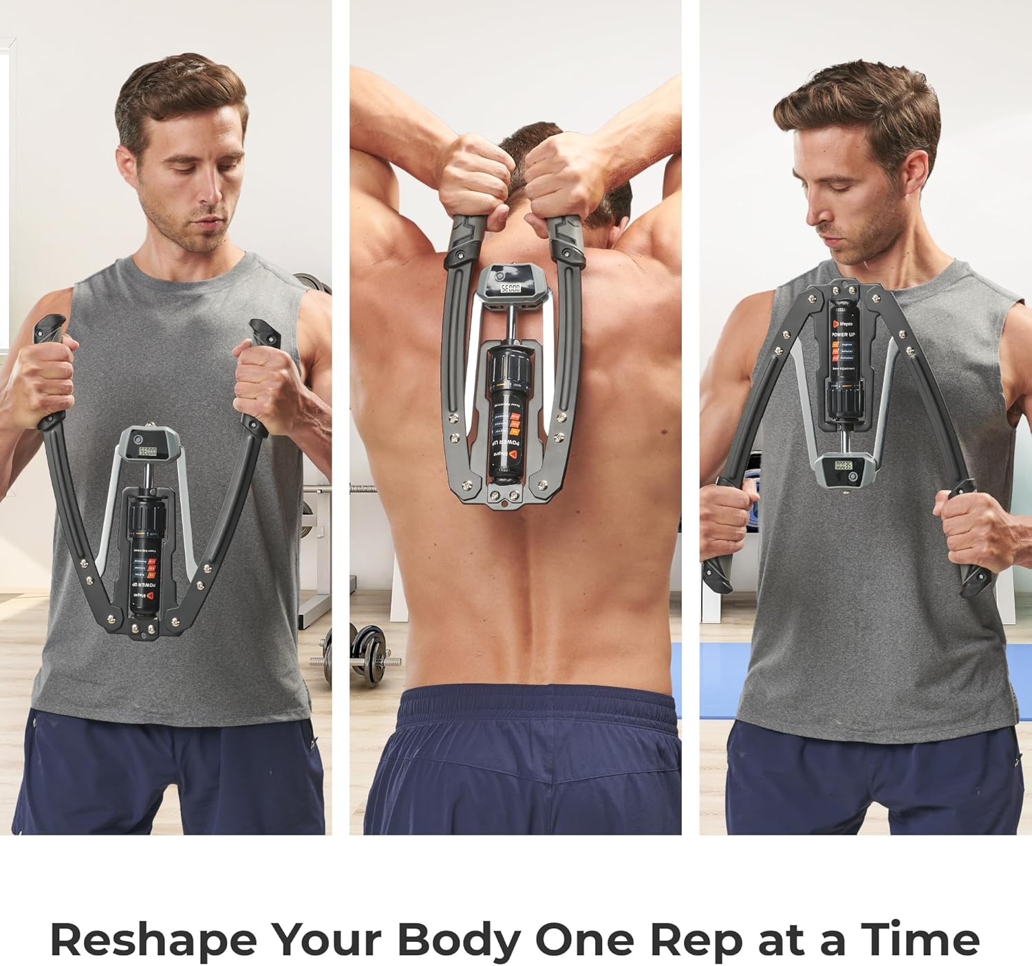 Lifepro Ejercicio de brazo hidráulico de potencia hidráulica ejercitador de brazos y pecho, expansor de pecho y máquina de ejercicios de