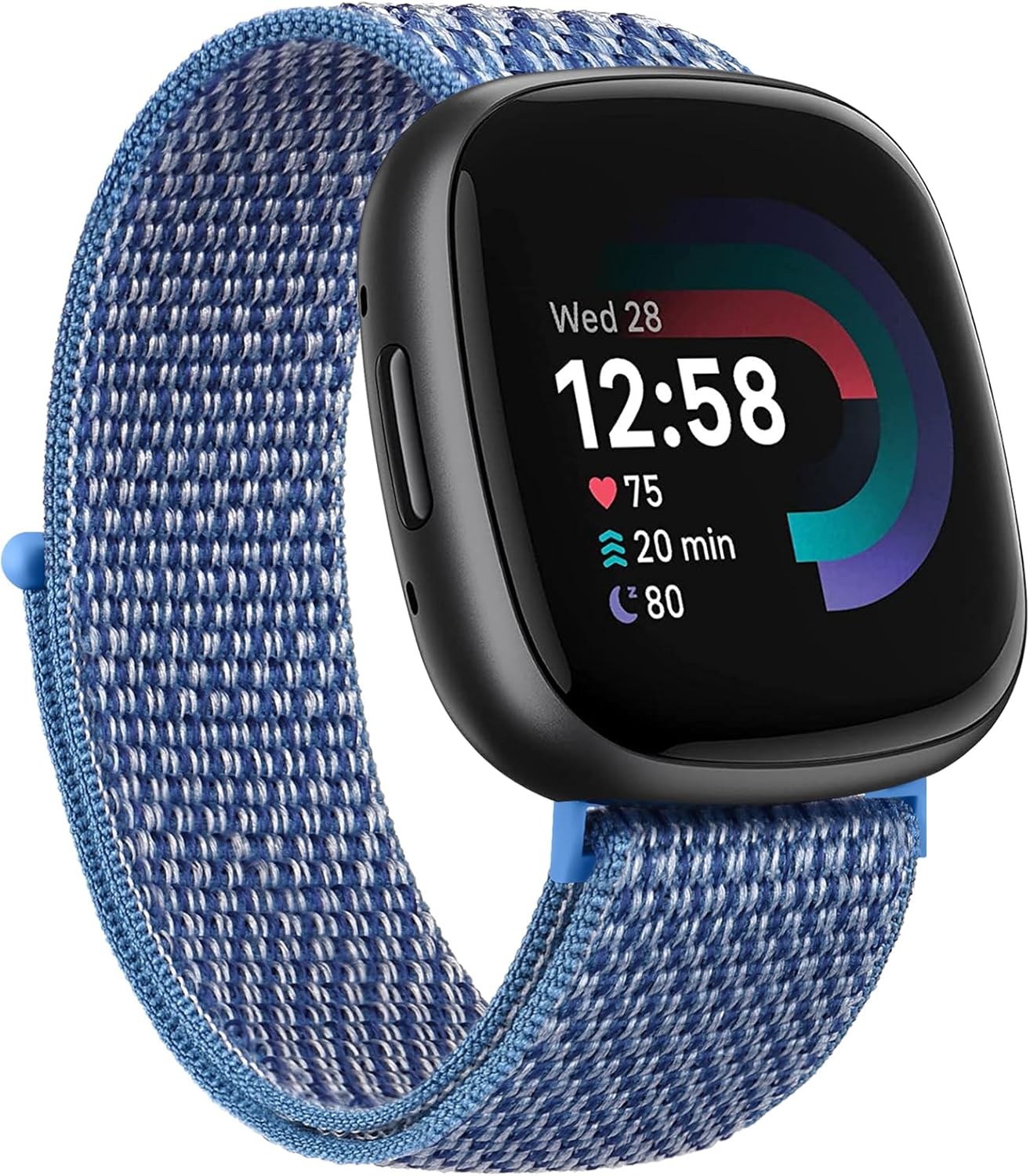Vancle Bandas de nailon para Fitbit Versa 4, Fitbit Sense 2, Fitbit Versa 3, bandas Fitbit Sense, correas de repuesto ajustables suaves y