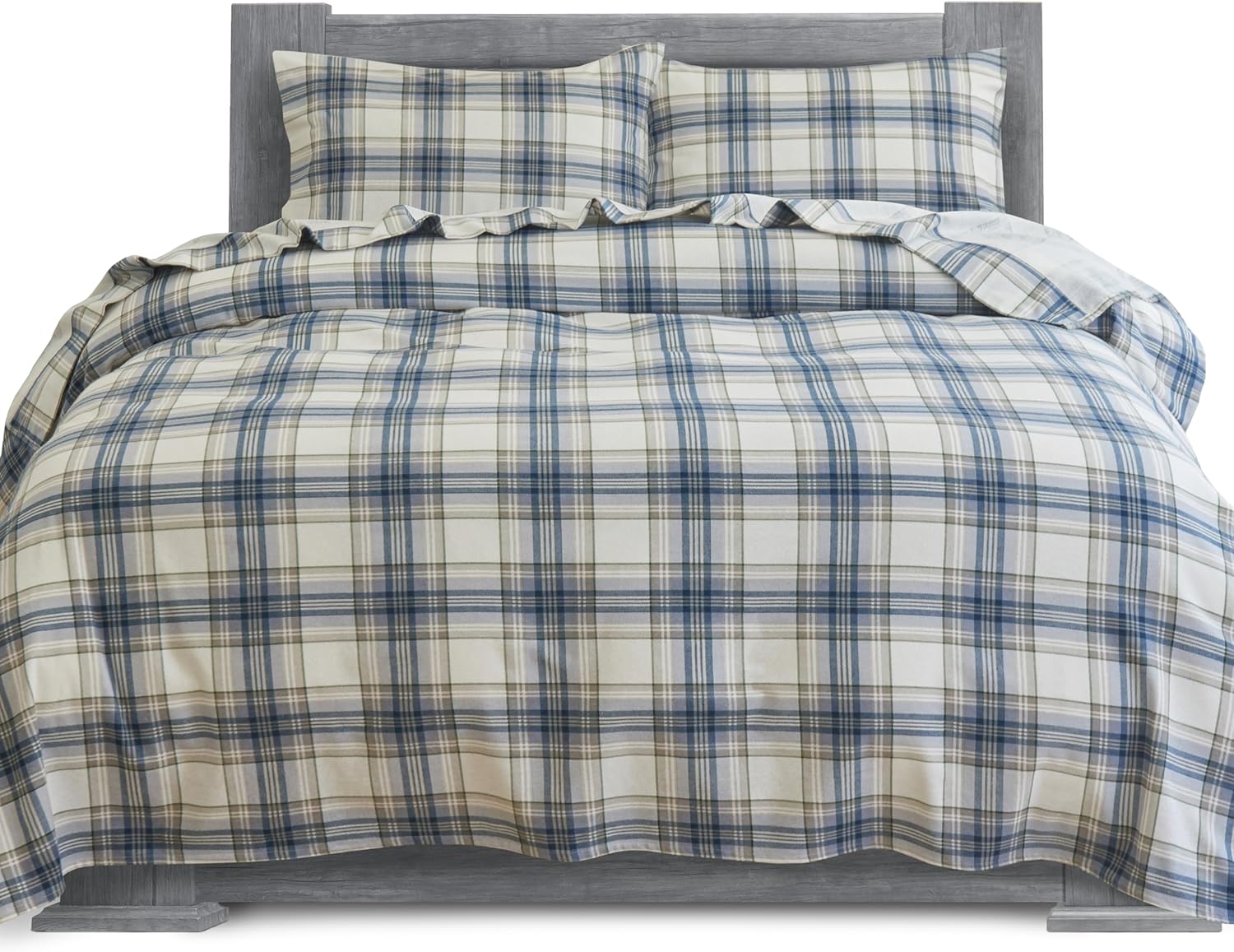 Elegant Comfort Juego de sábanas suaves de franela de 100% algodón turco, 4 piezas, calidad premium, sábana bajera con bolsillo profundo, ultra