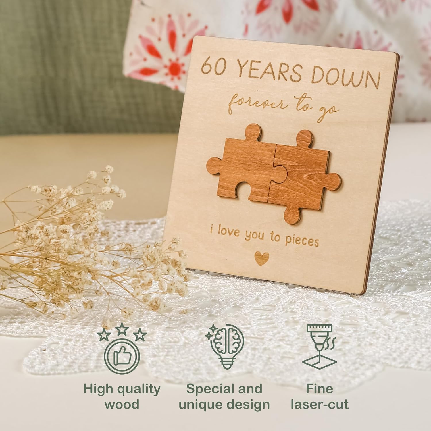Tarjeta de regalo de 60 aniversario para padres  Divertida tarjeta de 60 aniversario de boda para parejas, ideas de regalo de matrimonio de 60 años
