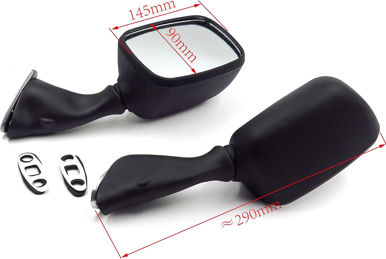 HTTMT MT305-BK – Espejos de repuesto OEM compatibles con Suzuki Gsxr600 750 1000 00-03 1300 R Hayabusa 1999-2020 negro
