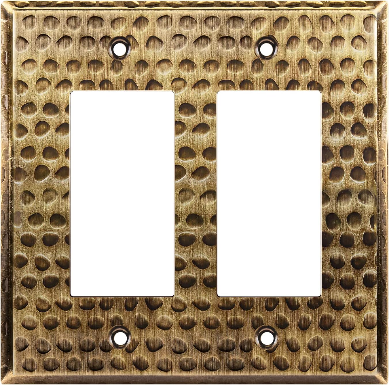 LIDER Placa decorativa de pared de metal para interruptor o receptáculo, cubierta de salida de acero inoxidable, resistente a la corrosión, tamaño