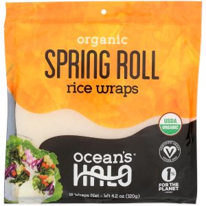 OCEANS HALO – Envolturas de arroz orgánicas Spring Roll, 4.2 onzas OCEANS HALO – Envolturas de arroz orgánicas Spring Roll, 4.2 onzas