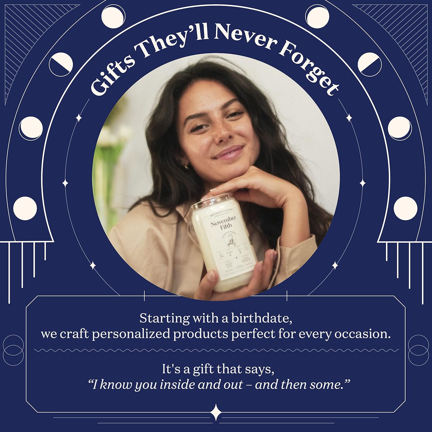 Birthdate Candles, December 14 – Sagittarius Zodiac Scented Candles Birthday Gift – Rose, Neroli & Water Lily Scent – All-Natural Soy & Coconut Wax,