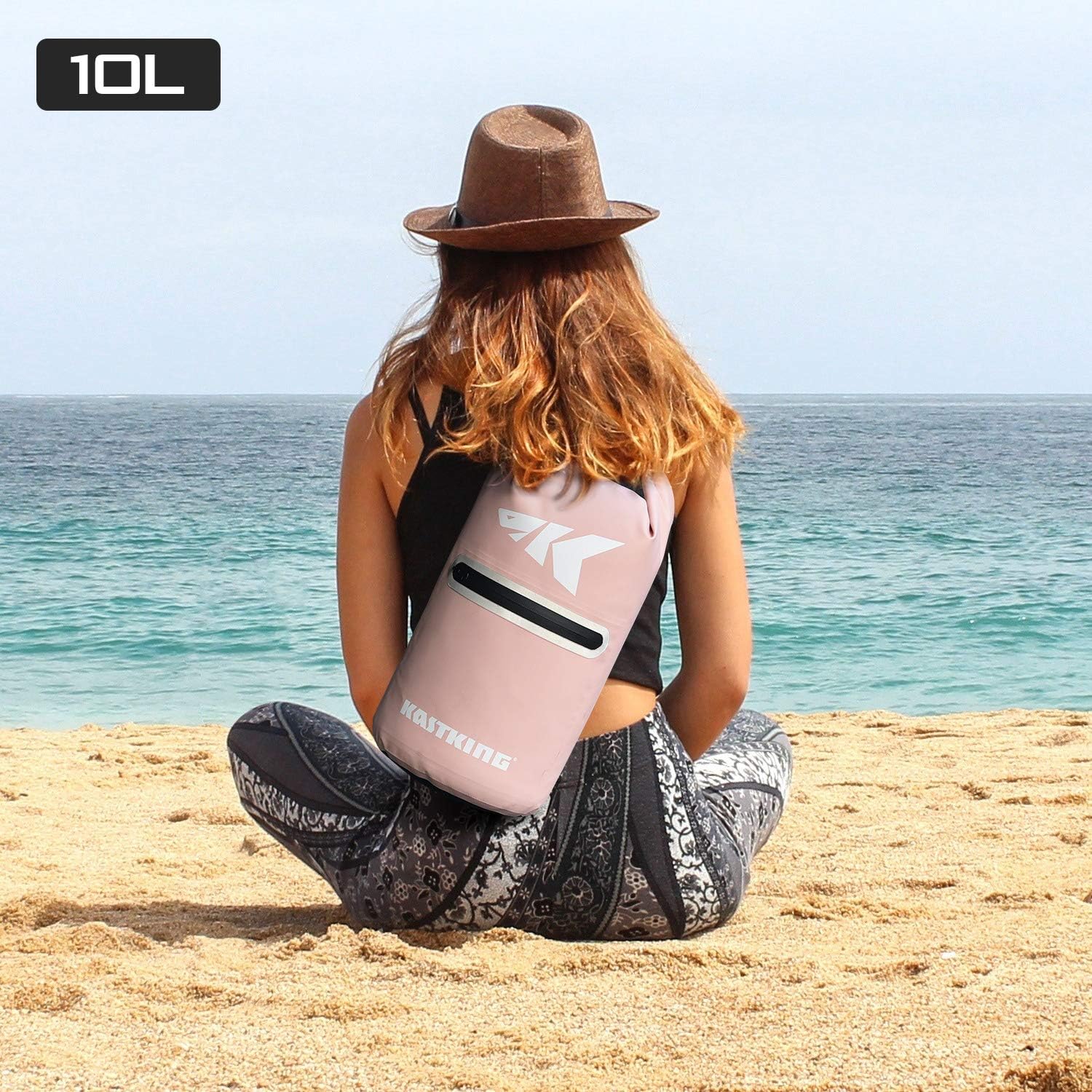 KastKing Cyclone Seal – Bolsa seca 100% impermeable con funda para teléfono, bolsillo frontal con cremallera, perfecta para playa, pesca, kayak,