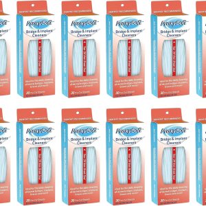 Proxysoft Hilo dental para puentes e implantes 12 paquetes  Enhebradores de hilo dental para puentes, implantes dentales, aparatos ortopédicos con Proxysoft Hilo dental para puentes e implantes 12 paquetes  Enhebradores de hilo dental para puentes, implantes dentales, aparatos ortopédicos con