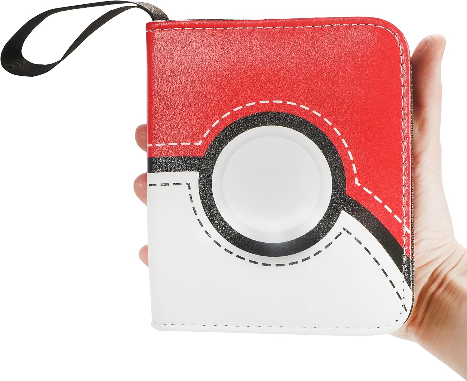 Carpeta de tarjetas para tarjetas, mini álbum de coleccionista portátil de 1 bolsillo con mangas extraíbles, tarjeta de transporte con cremallera,
