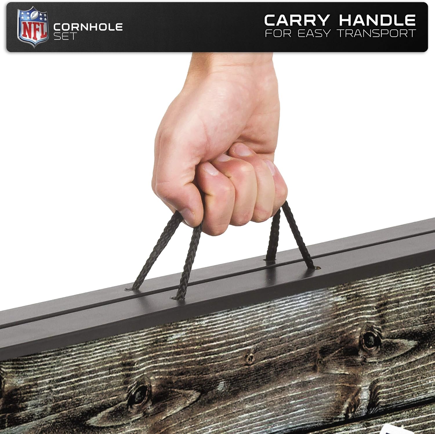 Wild Sports – Set para jugar al cornhole (meter sacos pequeños en un agujero) con tablero de MDF de 2 x 3 pies y 8 sacos con frijoles, diseño de la