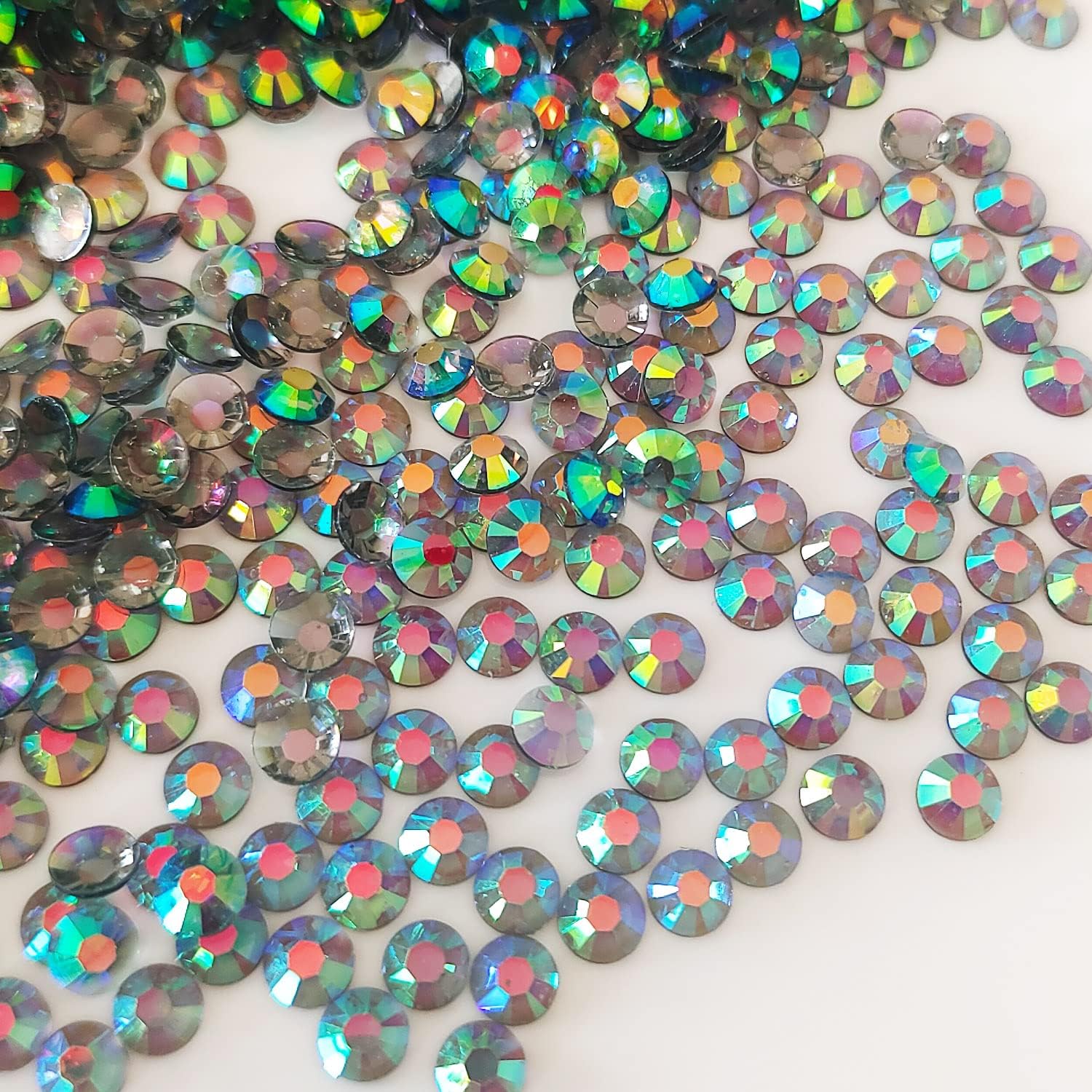 jusbeaut 5000 diamantes de imitación de parte trasera plana, diamantes de imitación de resina de gelatina para manualidades, diamantes de imitación
