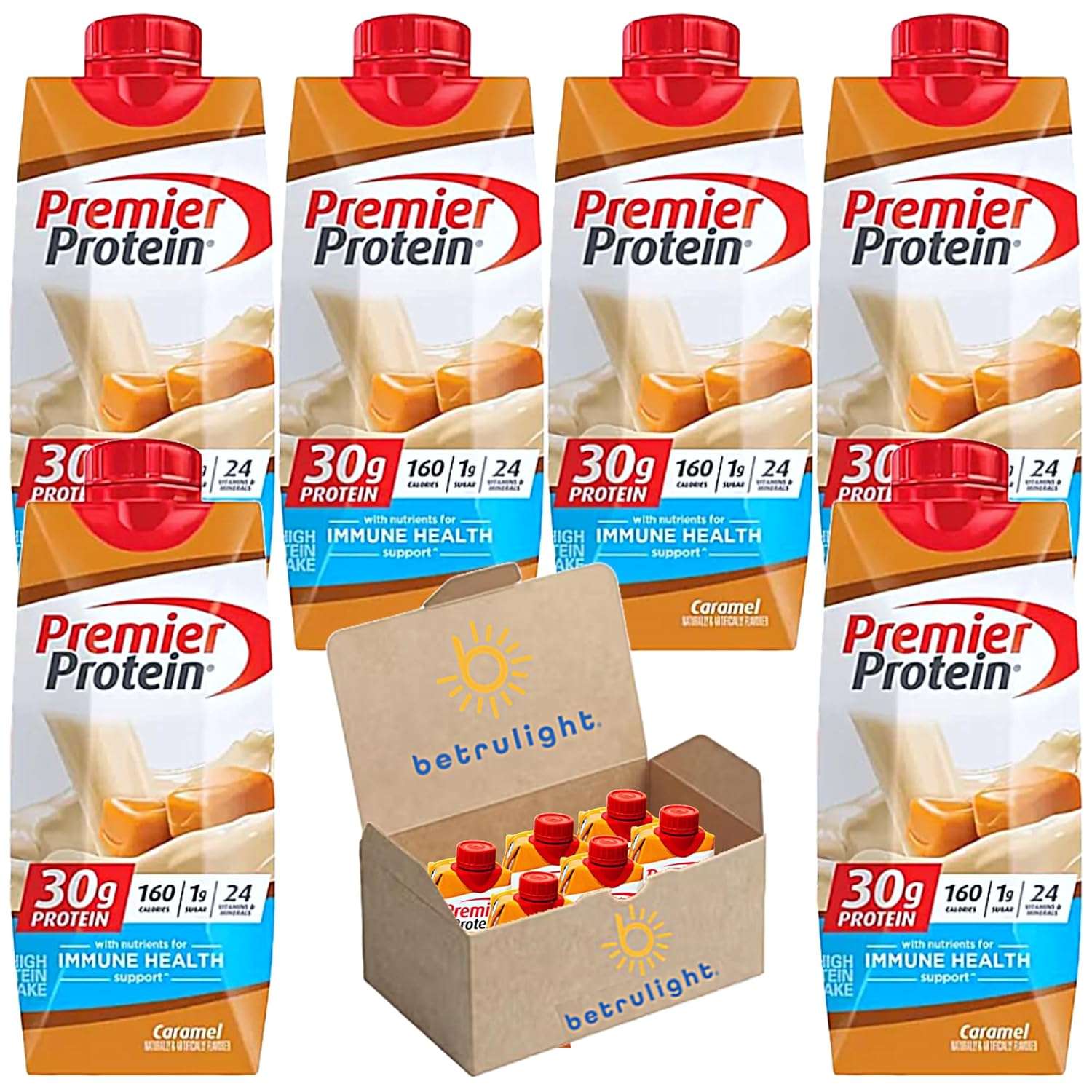 Batido de proteínas nuestro paquete variado de galletas y crema, plátanos y crema, delicia de masa de pastel, mantequilla de maní de chocolate o