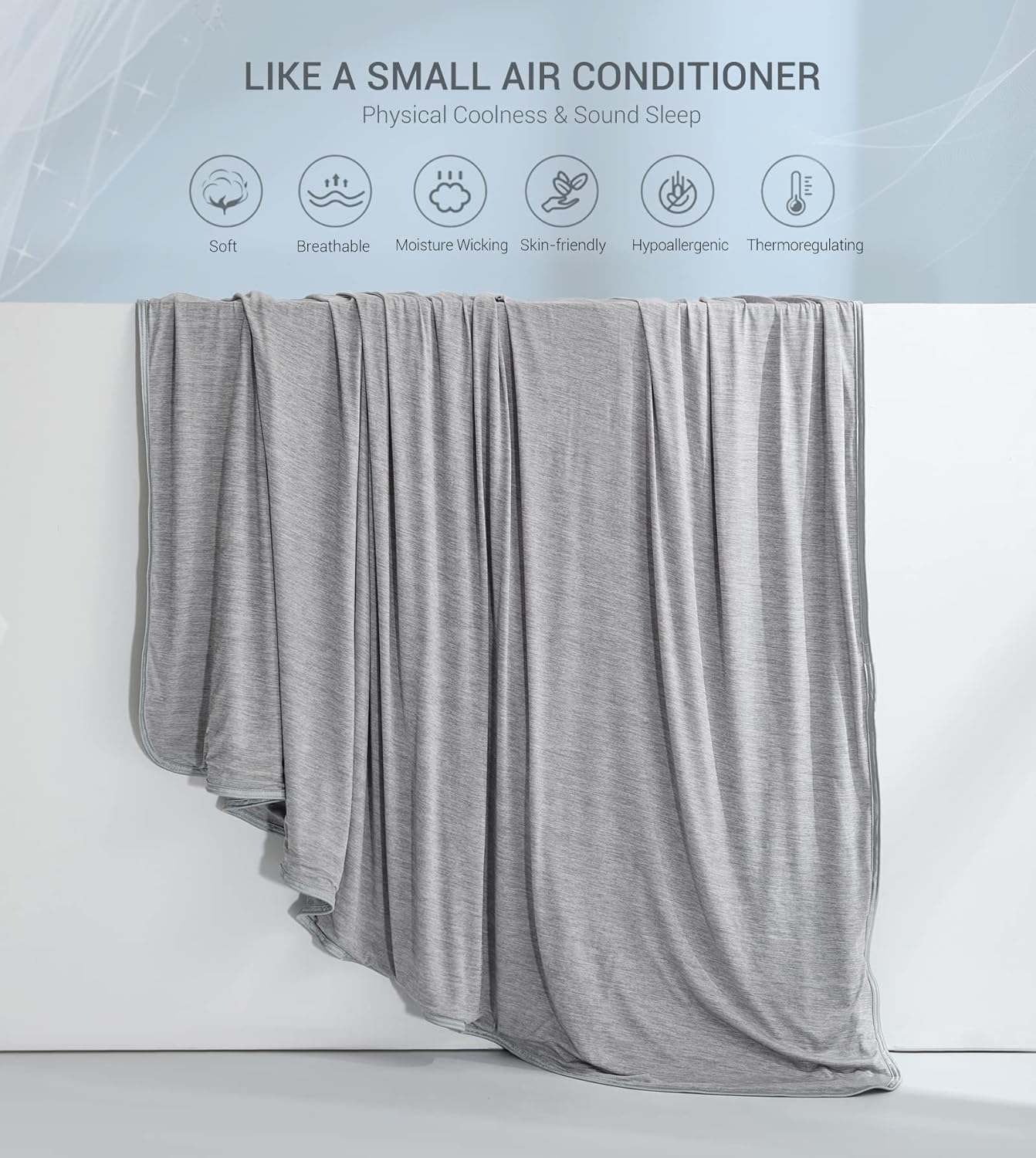 Marchpower Manta refrescante para niños que duermen con calor, manta de enfriamiento Arc-Chill con diseño de doble cara, fibra de enfriamiento
