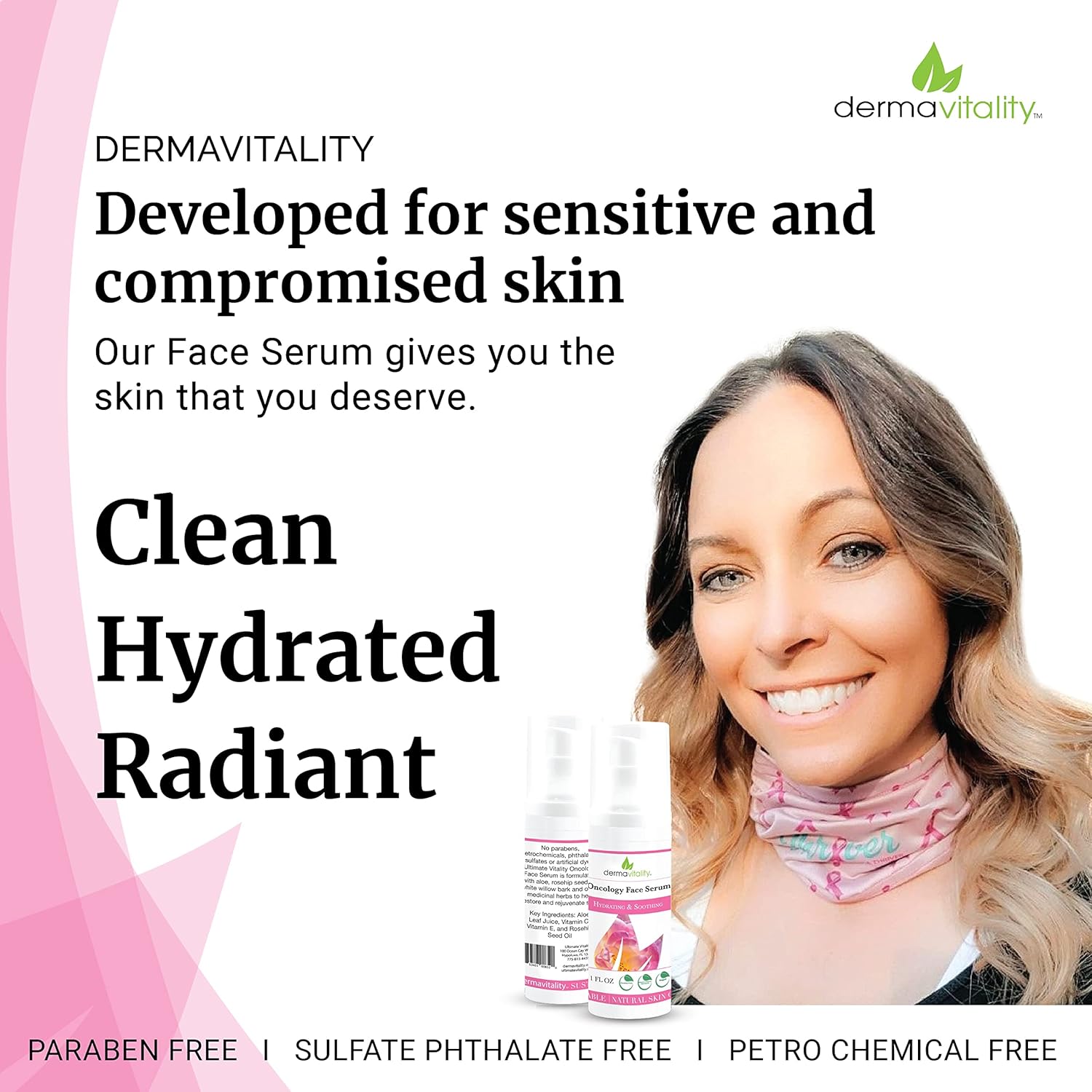 Hidratante facial sin perfume para pacientes de quimioterapia  Crema facial de oncología orgánica natural sin parabenos, ftalatos y químicos suero