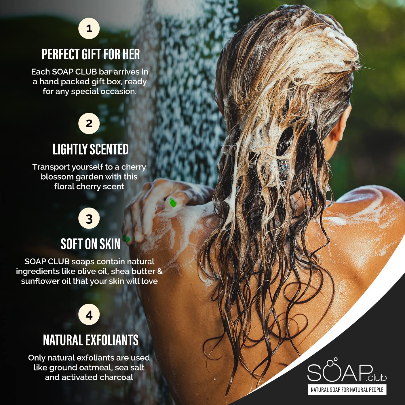 Summer Blossom – Jabón natural para mujer, jabones de baño hechos a mano con aroma a cereza y almendra, regalo de jabón vegano para mujeres, juego