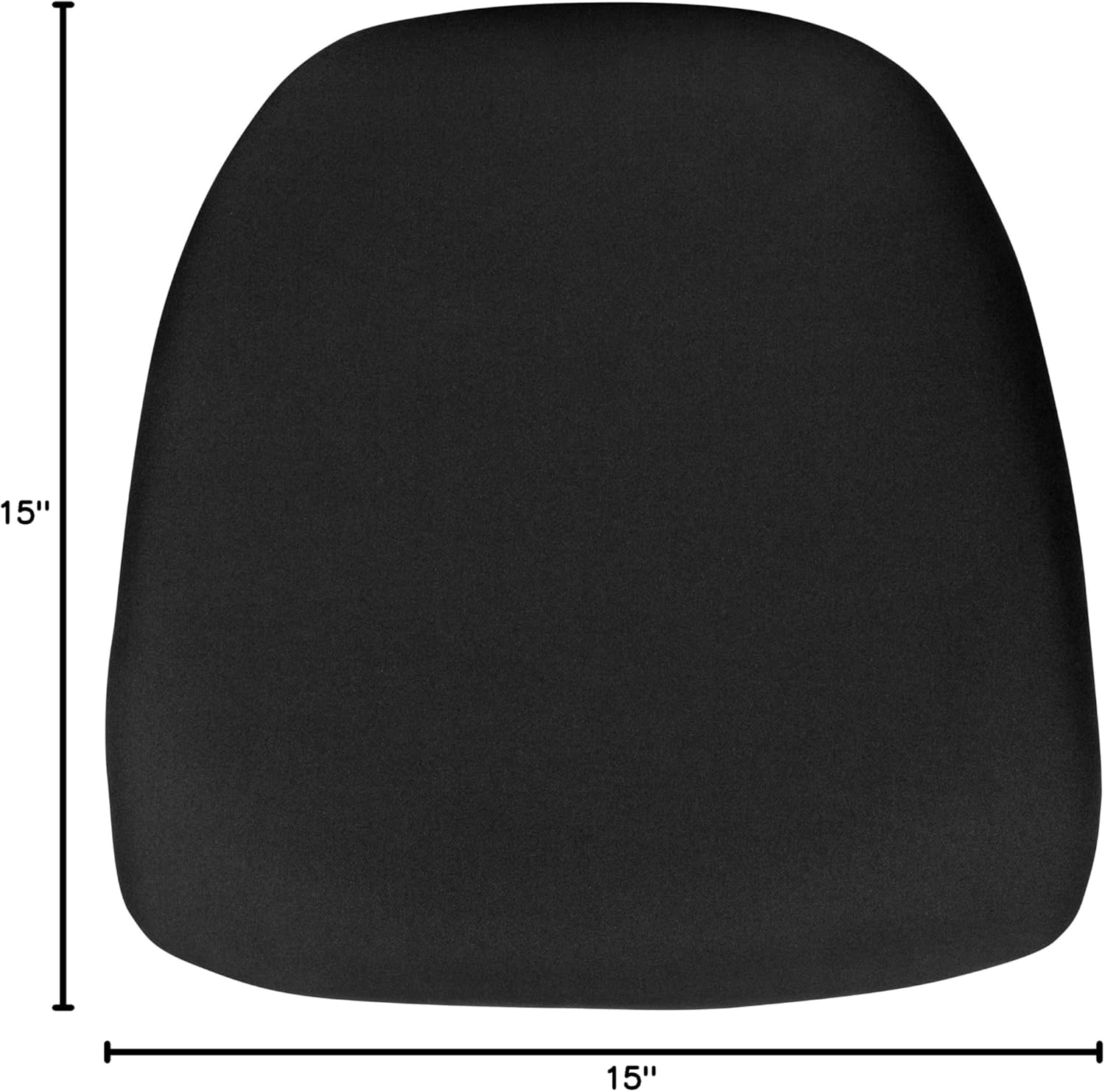 Cojín para silla de comedor Chiavari de tela negra dura para interiores