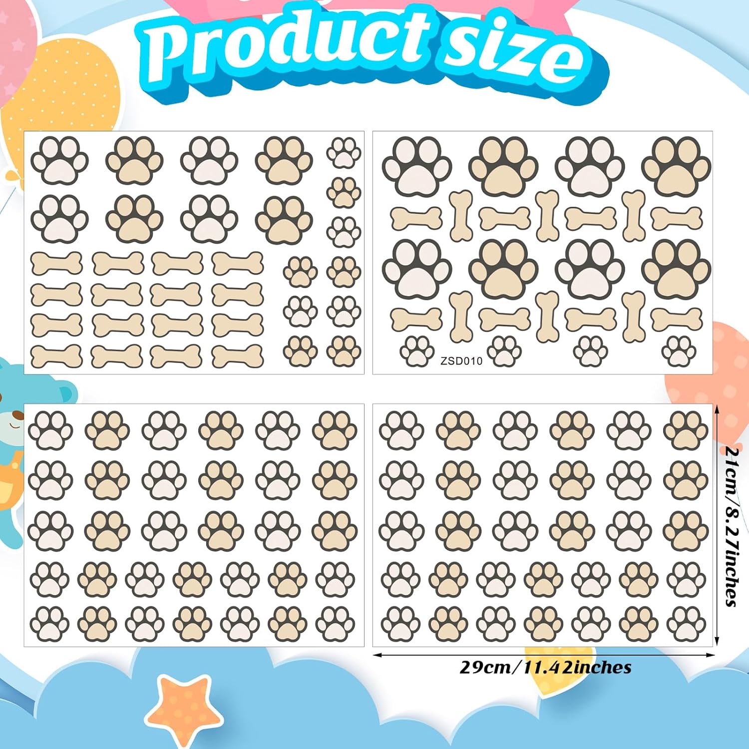 127 calcomanías con estampado de patas de perro, que brillan en la oscuridad, calcomanías de pared con estampado de patas de perro, calcomanías de