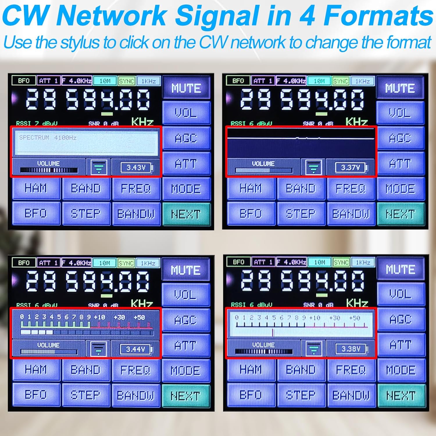 SI4732 ATS-25max-DECODER Receptor de radio V4.17 con CW, decodificación RTty, WiFi, espectro de audio y receptor DSP FM LW (MW y SW) y SSB,