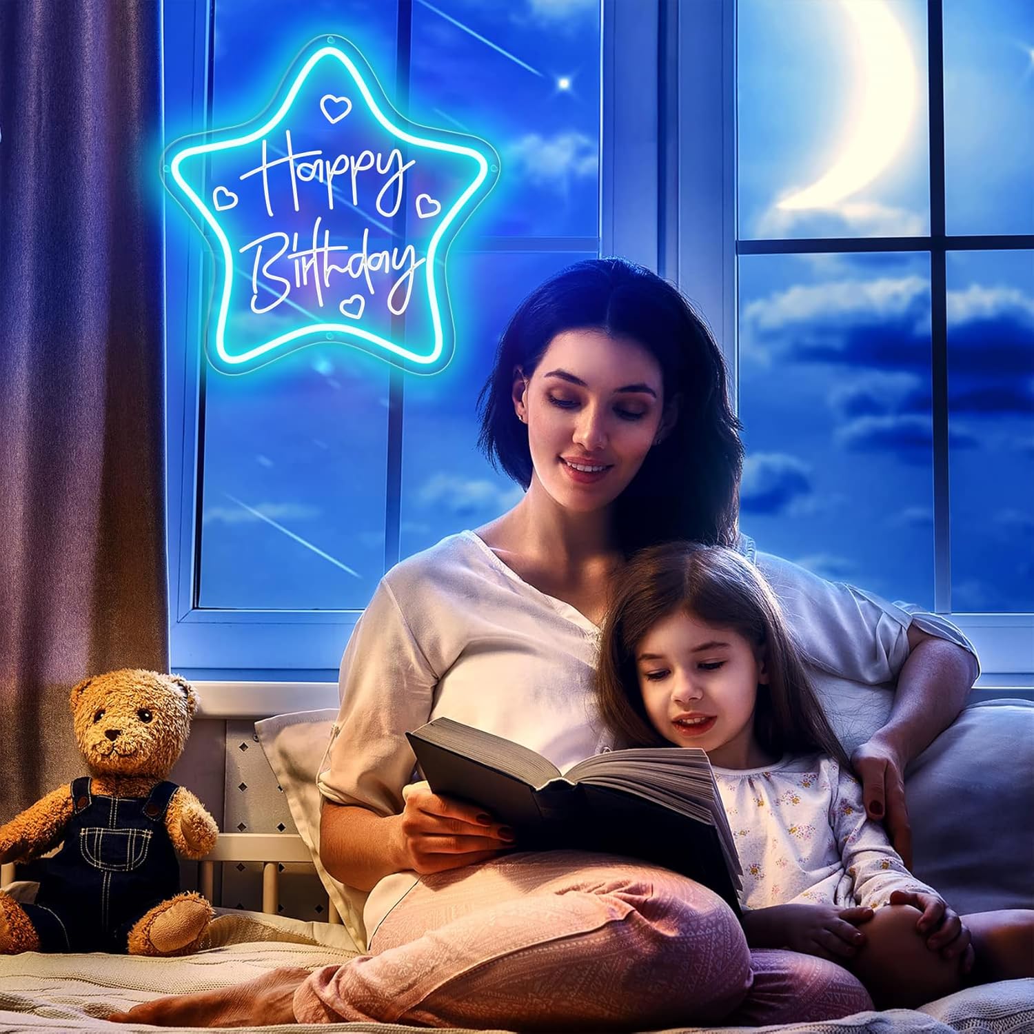 BIOIWGY Letrero de neón para pared USB con estrella y luz de neón, letrero con luz de juego, diseño de tallado de arte 3D, letreros de neón, regalos