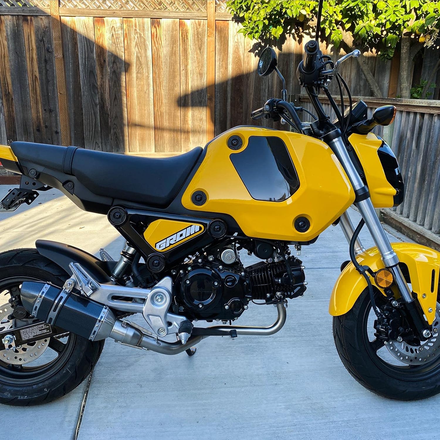 KEMIMOTO Arandelas Verge de colores compatibles con motocicletas Grom 2022, 2023, 2024, juego completo de aluminio, 12 piezas (negro)