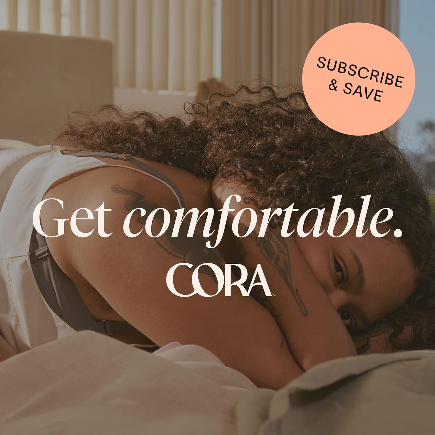 Cora Tampones sin perfume de algodón orgánico (36 unidades) + almohadillas para el período nocturno (36 unidades)