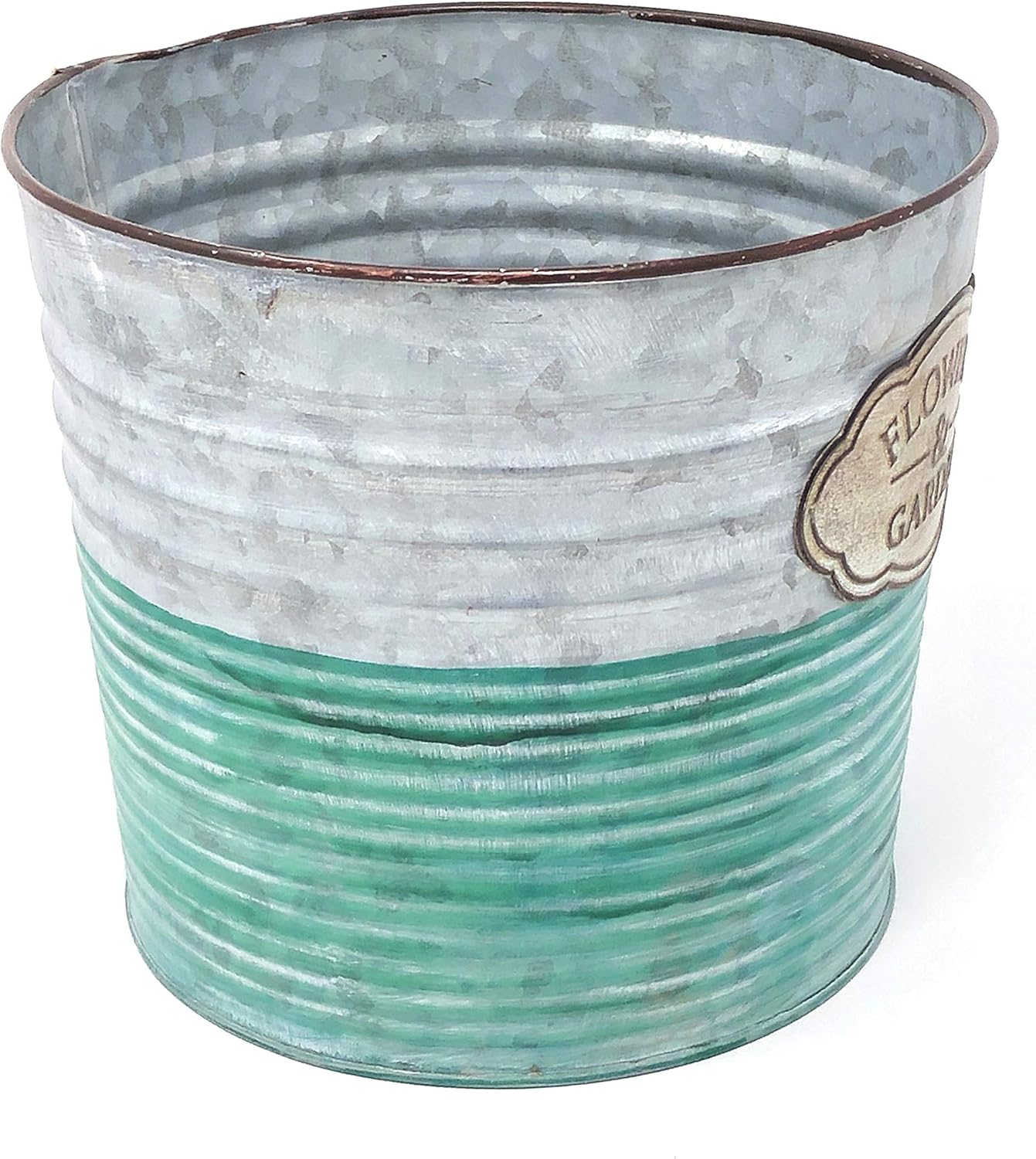 allgala Maceta galvanizada para decoración interior y exterior-8 “-HD60072