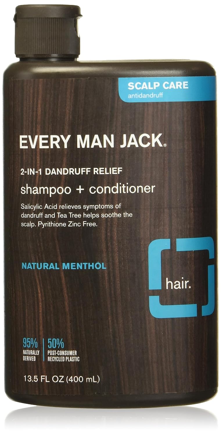 EVERY MAN JACK Champú + acondicionador para alivio del cuero cabelludo, 13.5 FZ