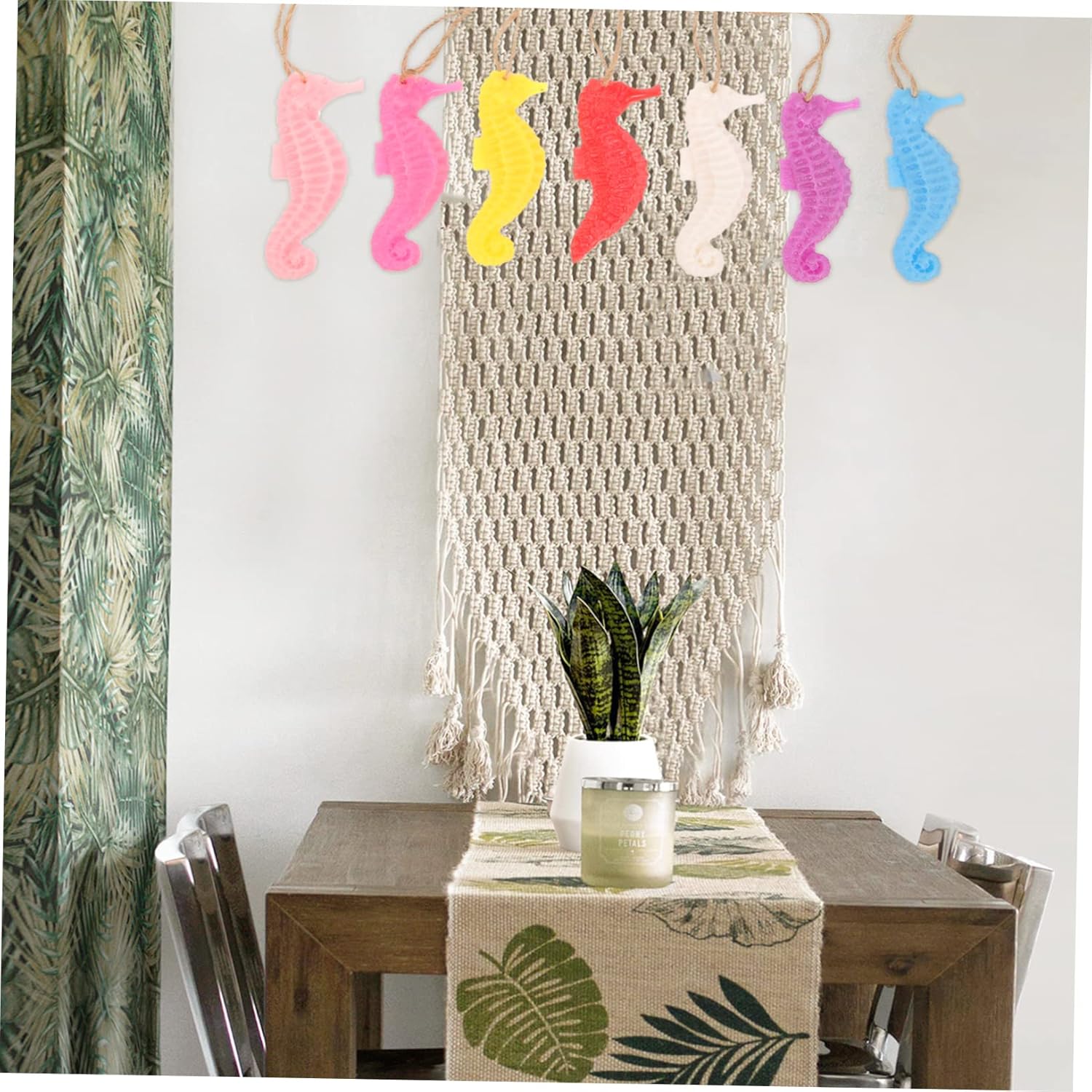 BESTOYARD 135 Pcs Mediterranean Ornaments Hanging Beach Sign Summer Tree Ornaments Seashell Ornament Fishing Net Decor Wedding Decor Sea Decor Resin