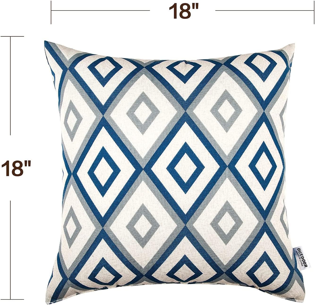 JMGBird Juego de 2 fundas de almohada impermeables para exteriores, 18 x 18 pulgadas, decoración del hogar para muebles, patio, cama, sofá,