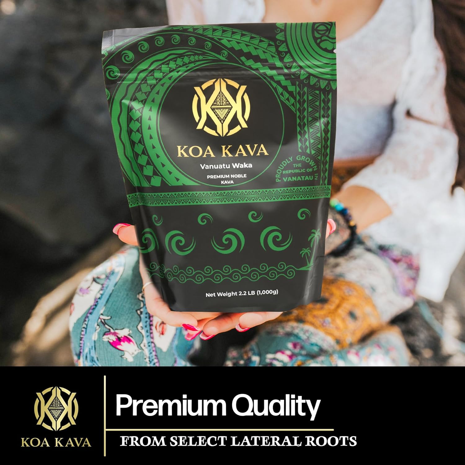 2.2 lbs Vanuatu más paquete de kava tongana de 8 oz