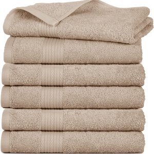 Ample Decor Juego de toallas de mano 100% algodón, súper suave, secado rápido, juego de toallas de lujo de calidad de hotel y spa, juego de toallas Ample Decor Juego de toallas de mano 100% algodón, súper suave, secado rápido, juego de toallas de lujo de calidad de hotel y spa, juego de toallas