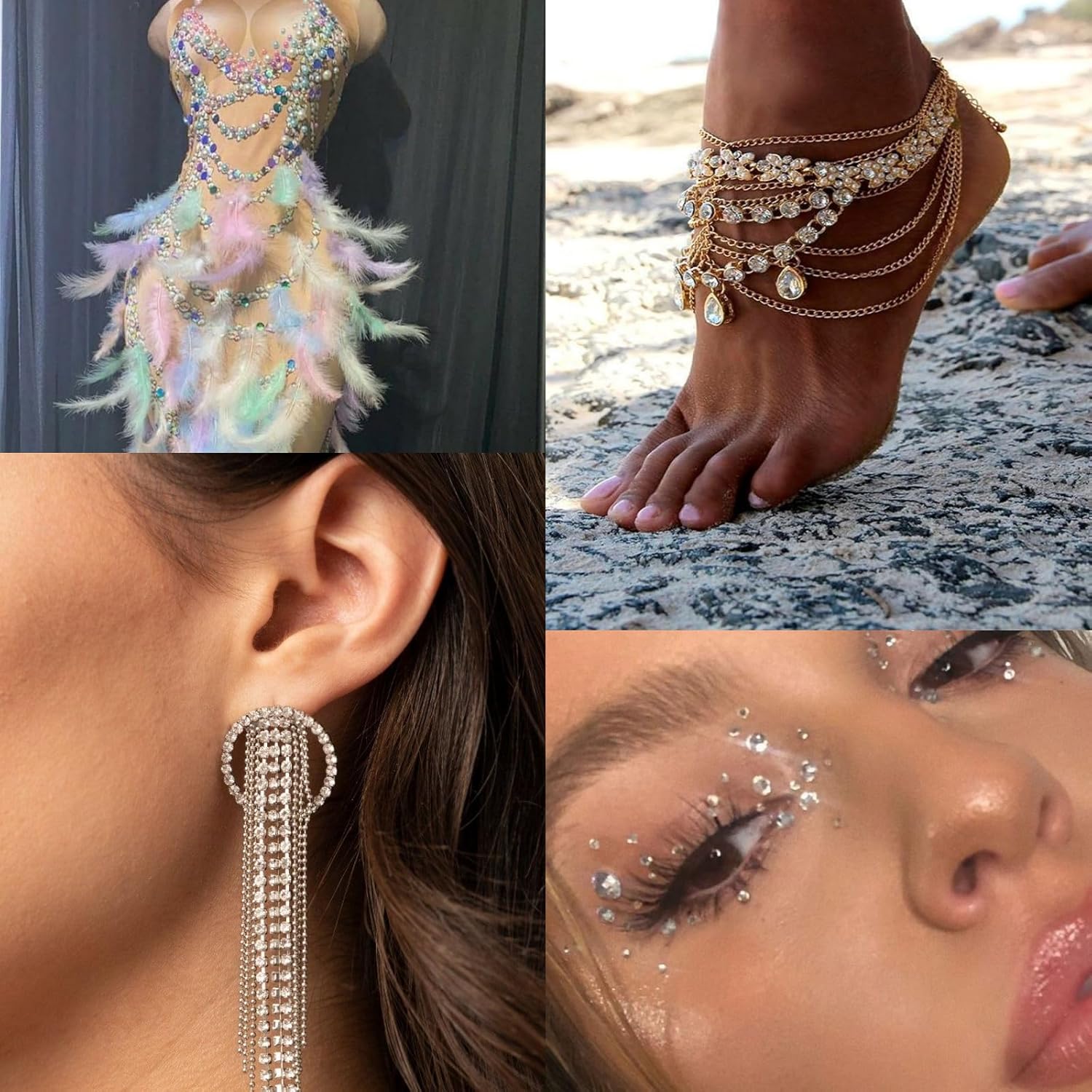 10000 diamantes de imitación de resina de 0.118 pulgadas con parte trasera plana para manualidades, diamantes de imitación aguamarina con parte