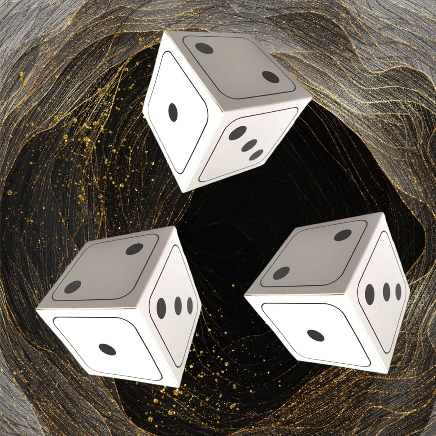 XCXGYCA 20 cajas de regalo de dados decorativos a granel tridimensionales, accesorios de dados con temática de casino, caja grande para noche de