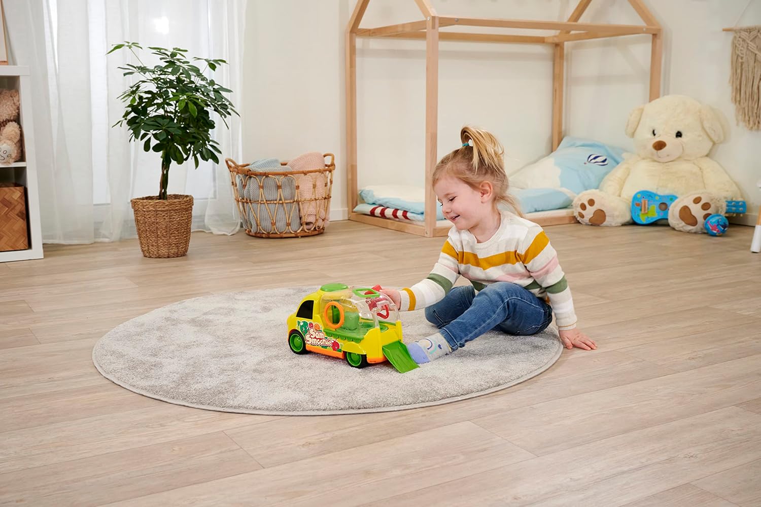 Dickie 204115007 ABC Sam Smoothie Fruit Themed Vehicle 30 cm Motor Skills 3 Fruits Included for Ages 12 Months and Above