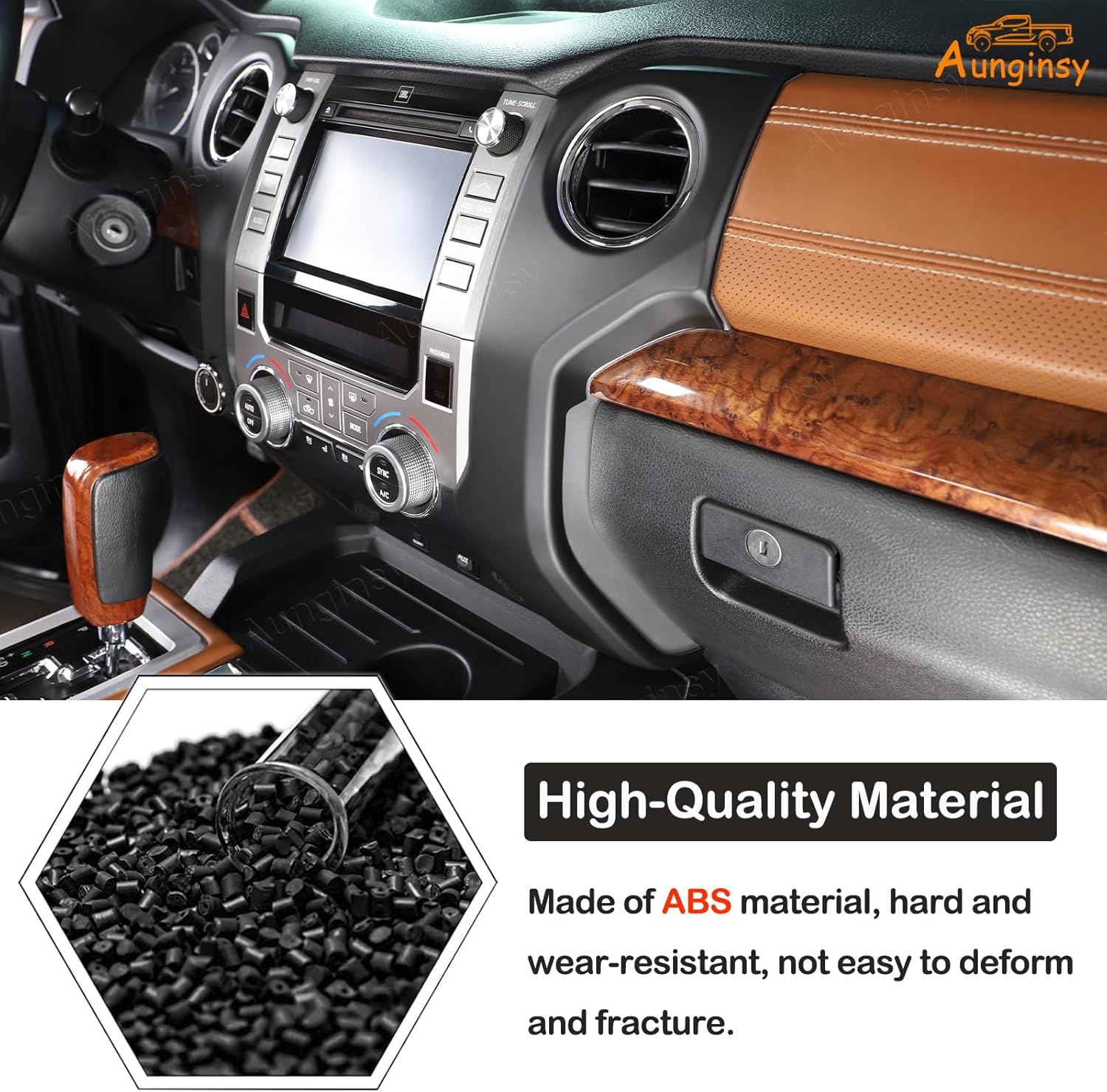 Cubierta de salida de aire para consola central de automóvil, compatible con Toyota Tundra 2014-2021, consola central, panel de aire acondicionado,