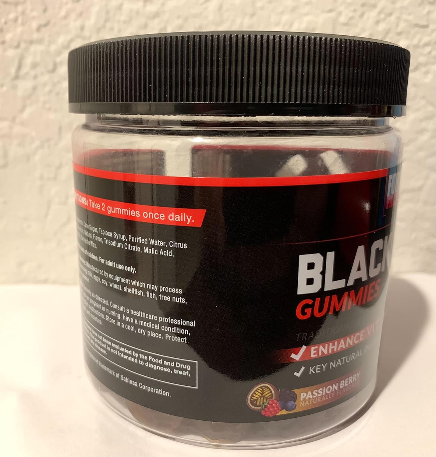 Force Factor Gomitas de maca negra, paquete de 2, raíz de maca negra para mejorar la vitalidad masculina, aumentar la energía y la fuerza, con