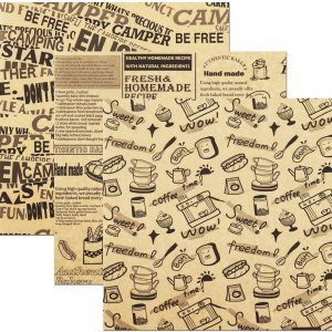 300 hojas de papel de delicatessen a prueba de grasa, envoltura de alimentos precortadas, bandeja de forro para canasta de alimentos, envoltura 300 hojas de papel de delicatessen a prueba de grasa, envoltura de alimentos precortadas, bandeja de forro para canasta de alimentos, envoltura