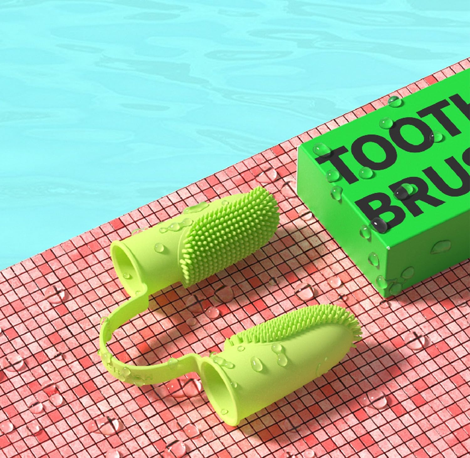2 cepillos de dientes para perros, cerdas envolventes de 135, kit de cepillos de dientes de dos dedos para limpieza de dientes de perrosgatos,