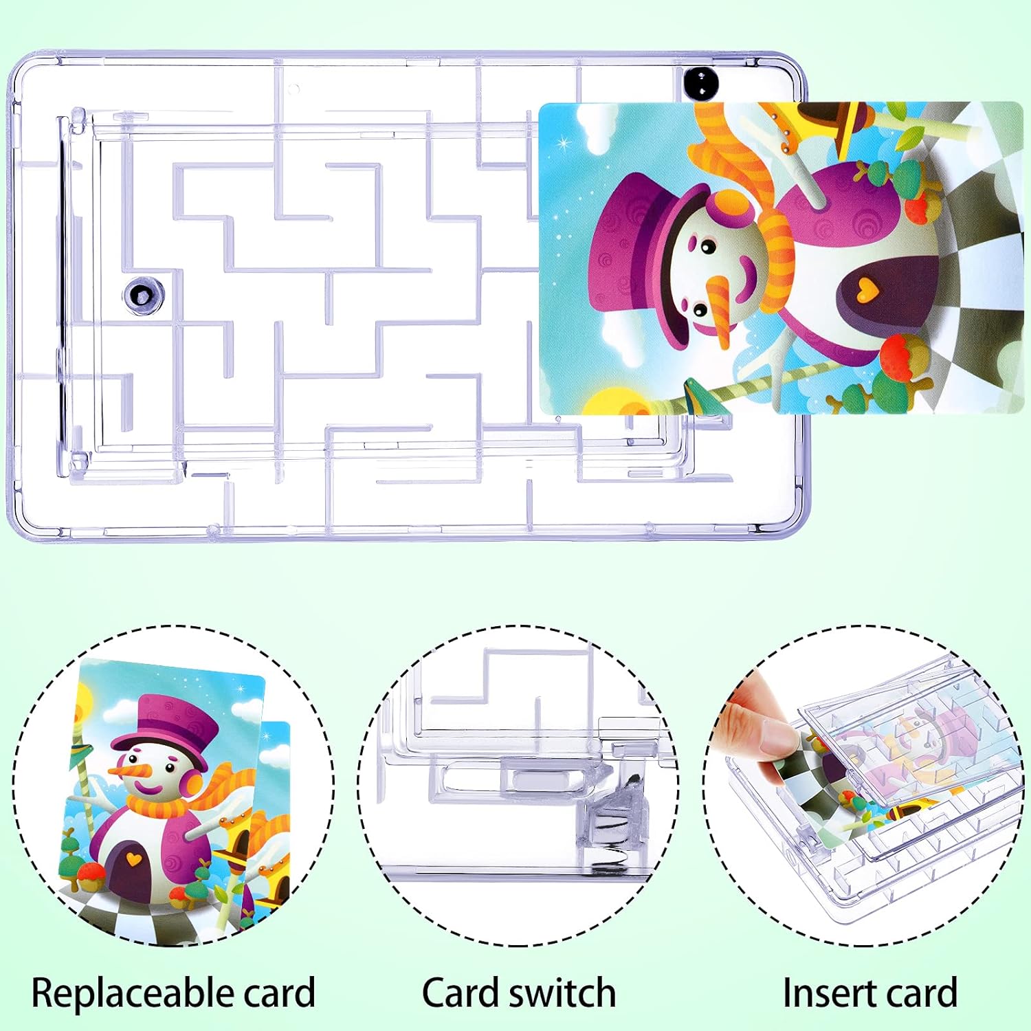 Skylety Caja de rompecabezas de dinero de 5 piezas, caja de regalo de rompecabezas, tarjetero de plástico para rompecabezas divertido, juego de