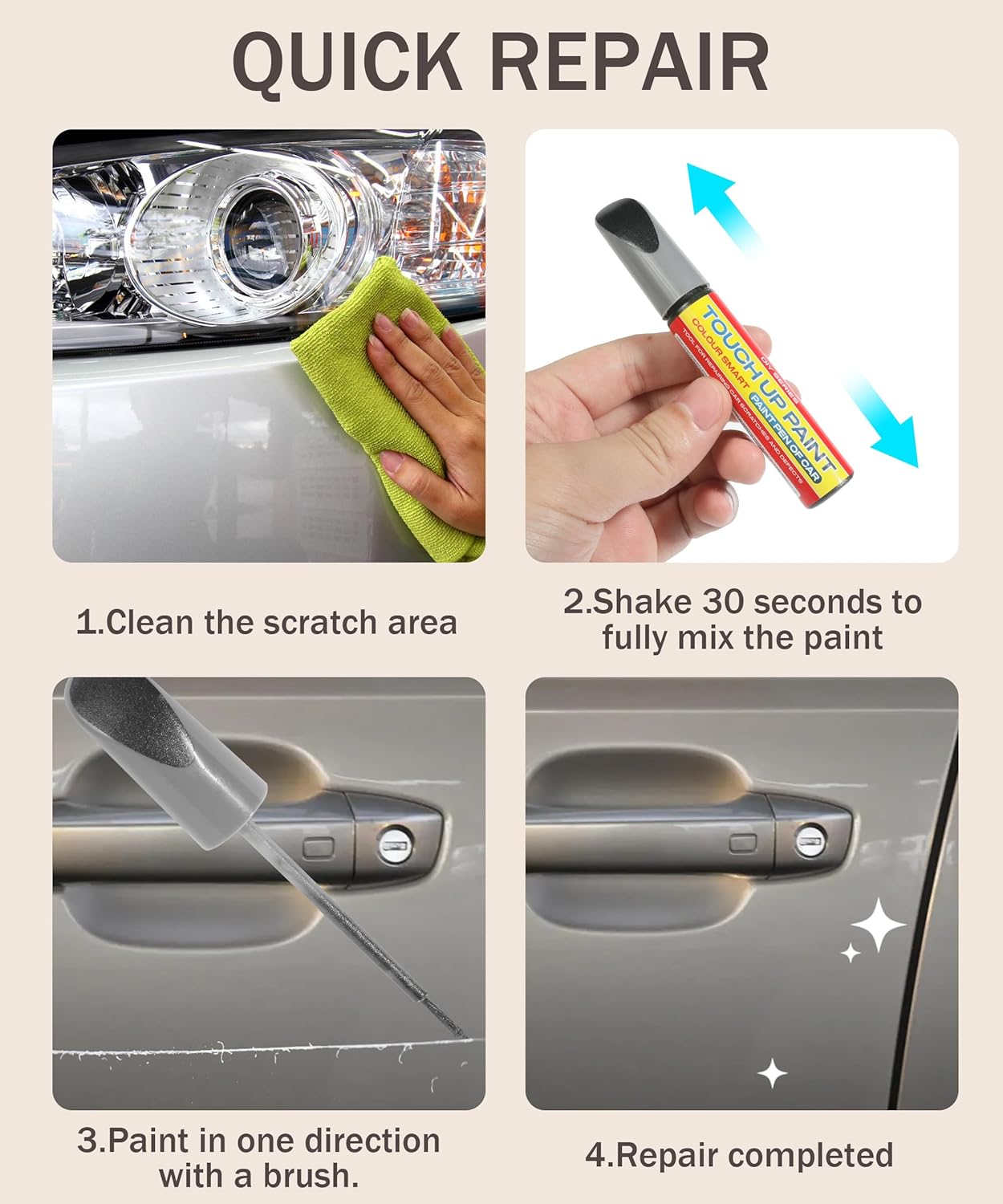 Car Paint Pen,Car Paint Repair,Car Touch Up Paint Easy Repair Car Repair Scratch Remover,Car Accessories Car Remover Scratch Repair Paint Pen,Fill